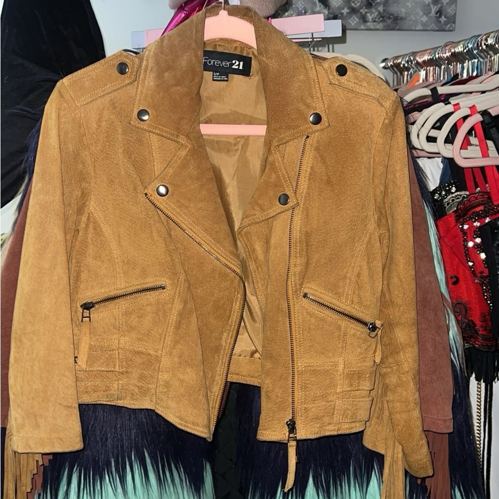 Suede fringe jacket
